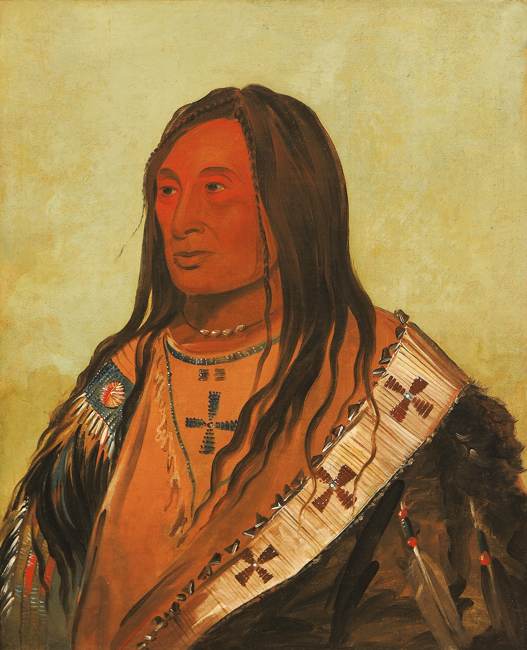 George Catlin, Táh-zee-keh-dá-cha, Torn Belly, a Distinguished Brave