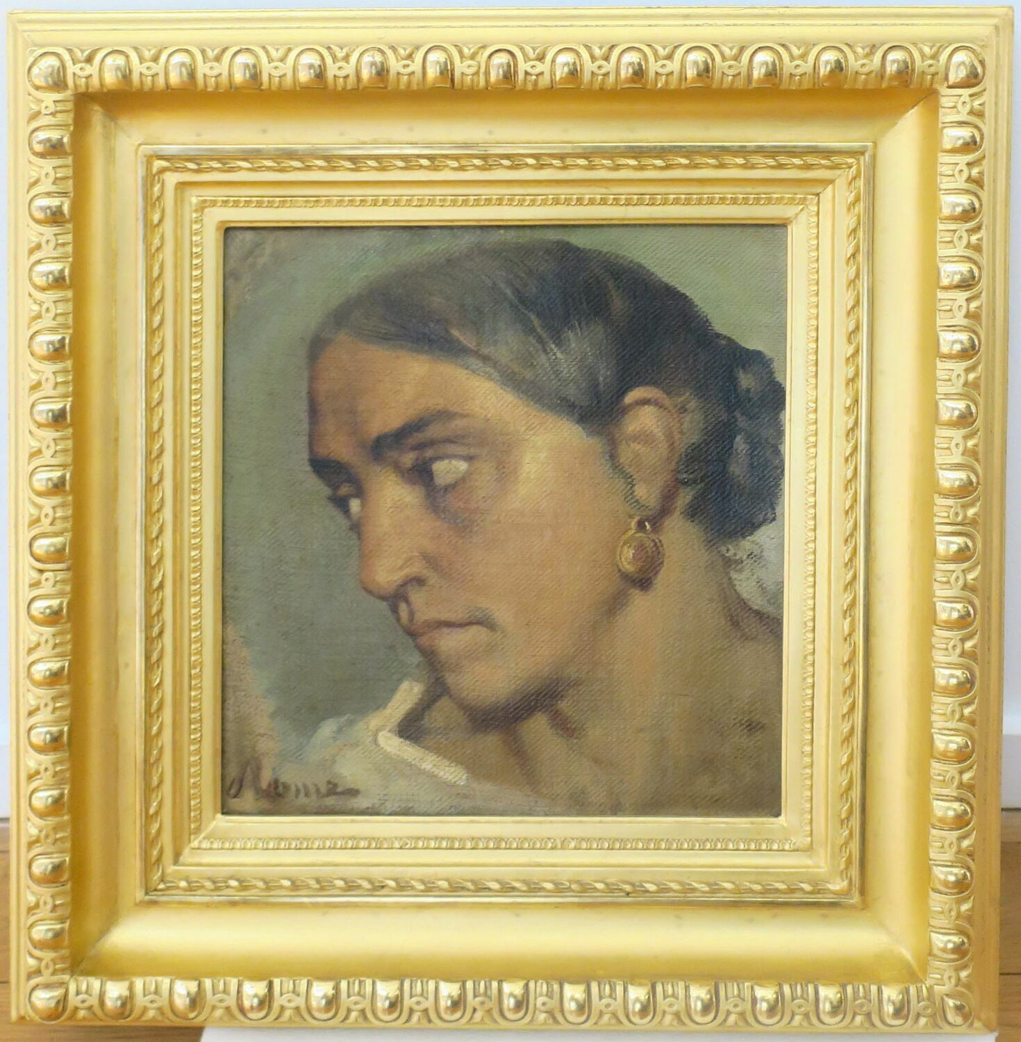 Théodore Chassériau, Étude de tête de femme italienne à la boucle d'oreille