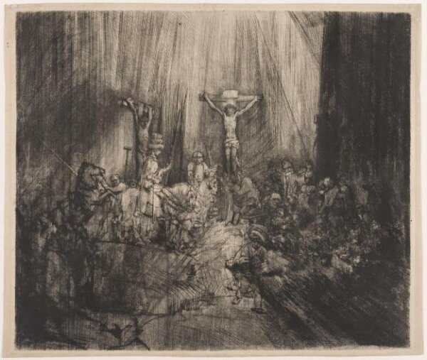Rembrandt van Rijn, Christ crucified between two thieves: 'The three crosses'
