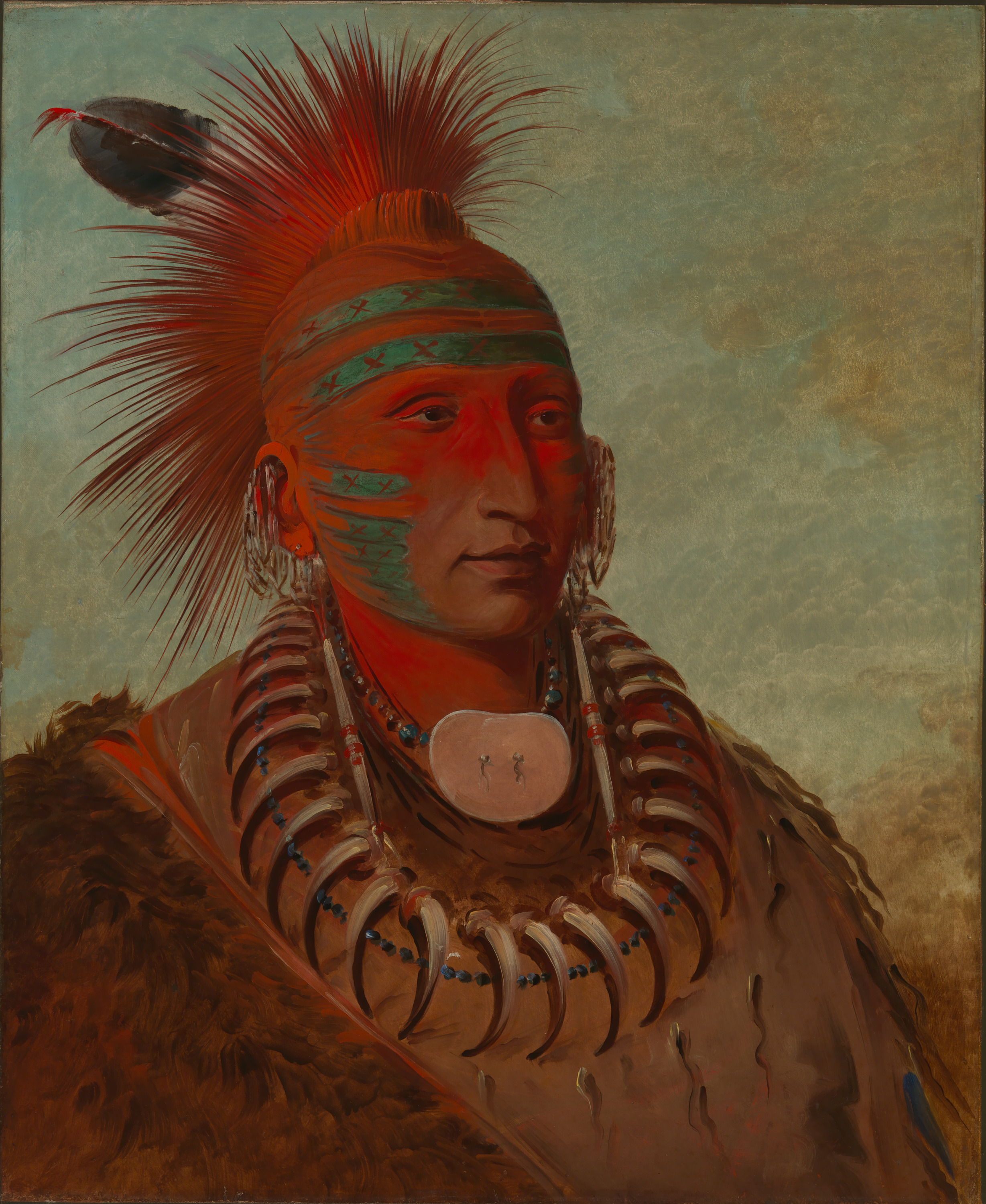 George Catlin, No-ho-mun-ya, One Who Gives No Attention