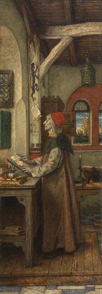 Albrecht De Vriendt, Jacob van Maerlant Writing His Spieghel Historiael