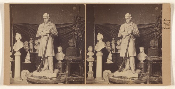 Unknown, [Interior of Milmore's Studio Showing design of Soldier's Monument for the City of Roxbury, Mass.]