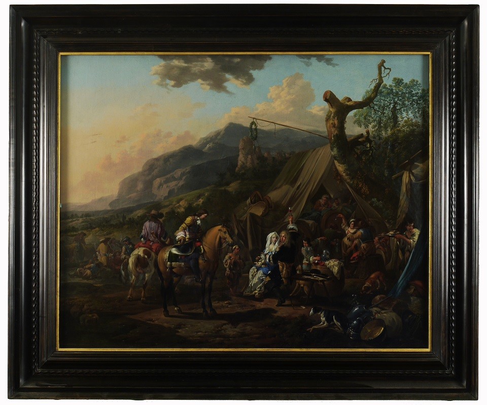 Johann Heinrich Roos, Marketenderszene in idealisierter Landschaft