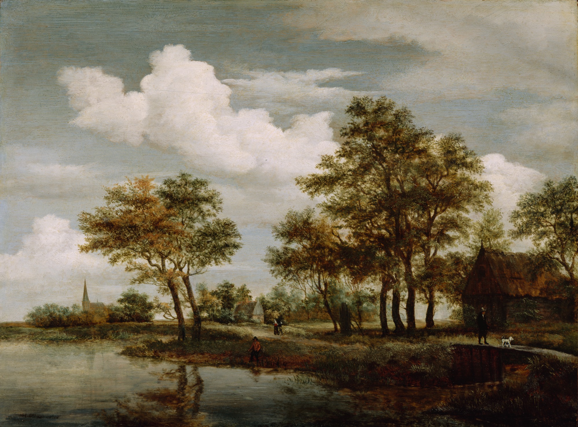 Meindert Hobbema, A River Scene