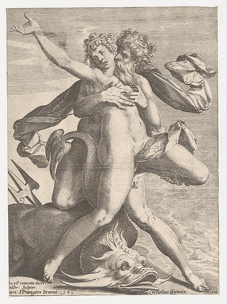 Johann Sadeler I, Neptune and Caenis