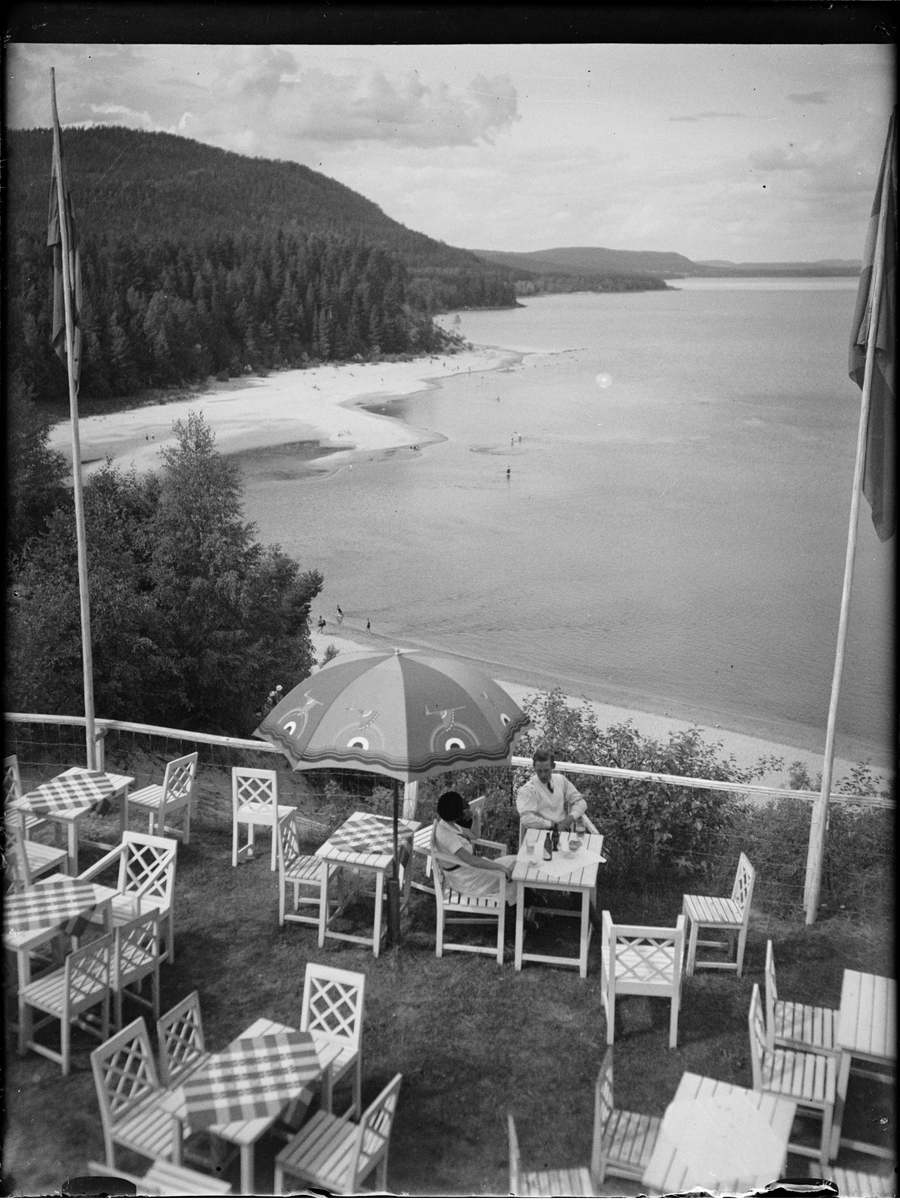 Skötsner-Edhlund, Vy över skog, strand och vattendrag, Orbaden, Hälsingland