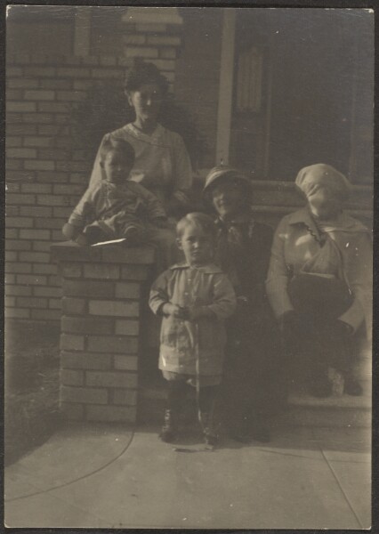 Louis Fleckenstein, [Family Portrait on Steps]