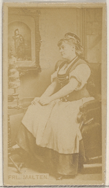 Allen & Ginter, Fräulein Malten, from the Actors and Actresses series (N45, Type 8) for Virginia Brights Cigarettes