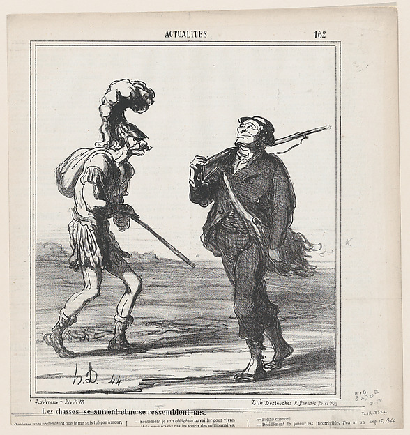 Honoré Daumier, One hunt follows the next and none is alike, from "News of the Day"