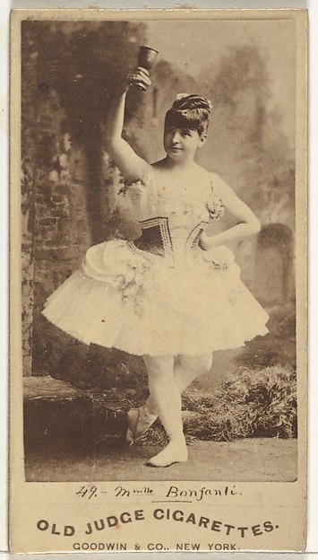 Goodwin & Company, Mlle. Bonfanti, Paris, from the Actors and Actresses series (N171) for Old Judge Cigarettes