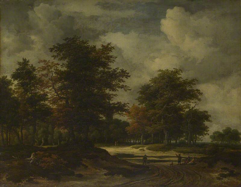 Jacob van Ruisdael, A Road leading into a Wood