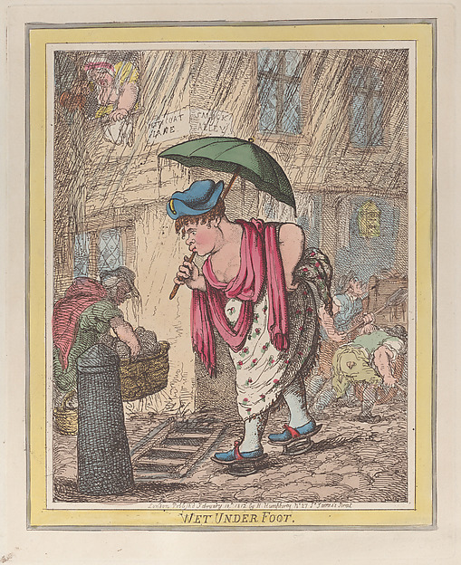 Thomas Rowlandson, Wet Under Foot