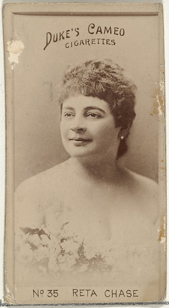 W. Duke, Sons & Co., Card Number 35, Rita Chase, from the Actors and Actresses series (N145-4) issued by Duke Sons & Co. to promote Cameo Cigarettes