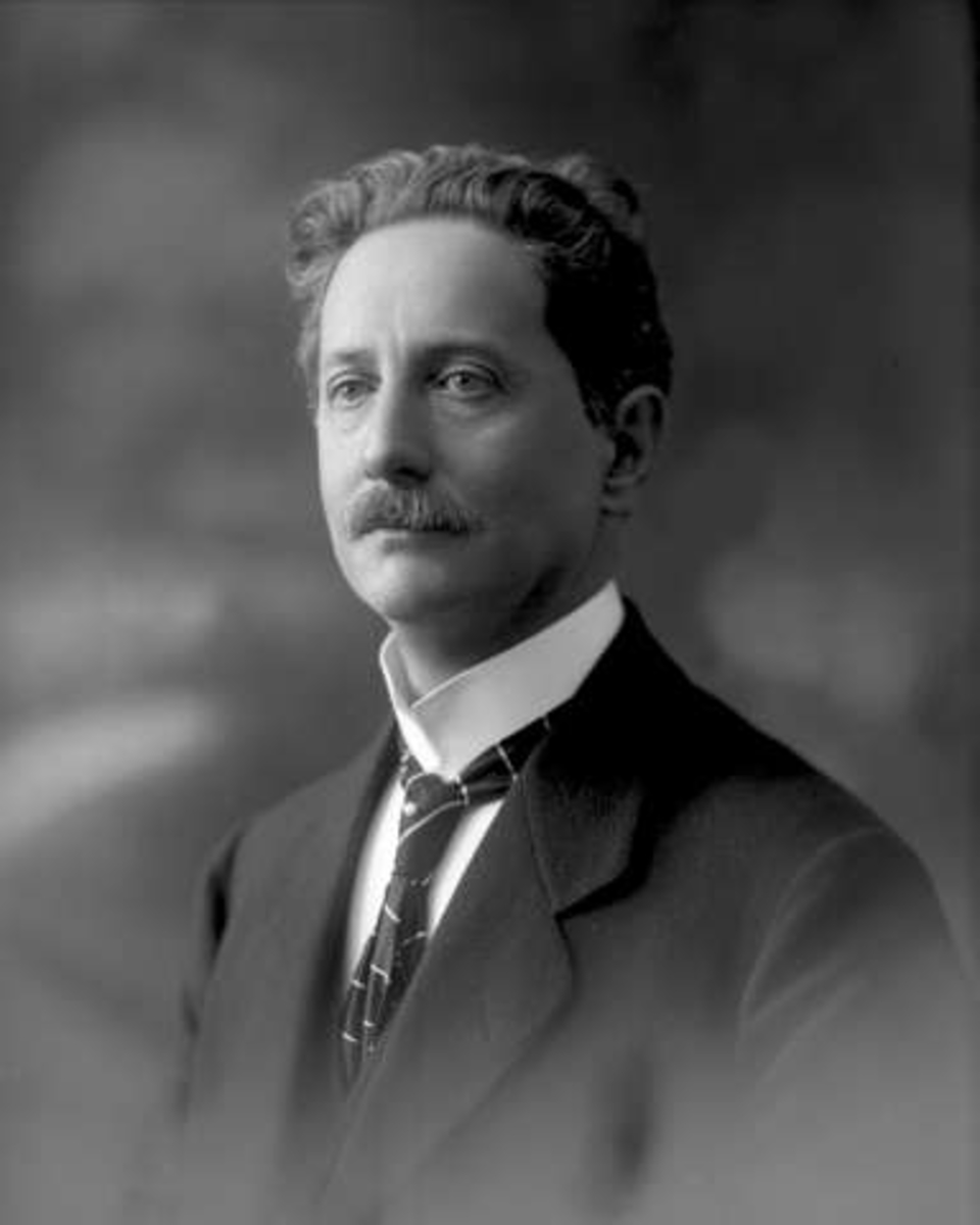 Gustav Borgen, Portrett, mann i mørk dress. Kontorsjef Gram.