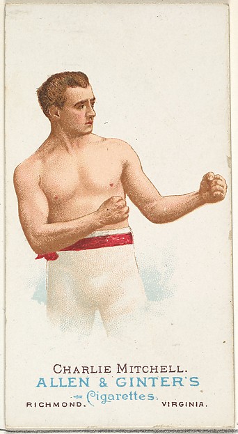 Allen & Ginter, Charlie Mitchell, Pugilist, from World's Champions, Series 1 (N28) for Allen & Ginter Cigarettes