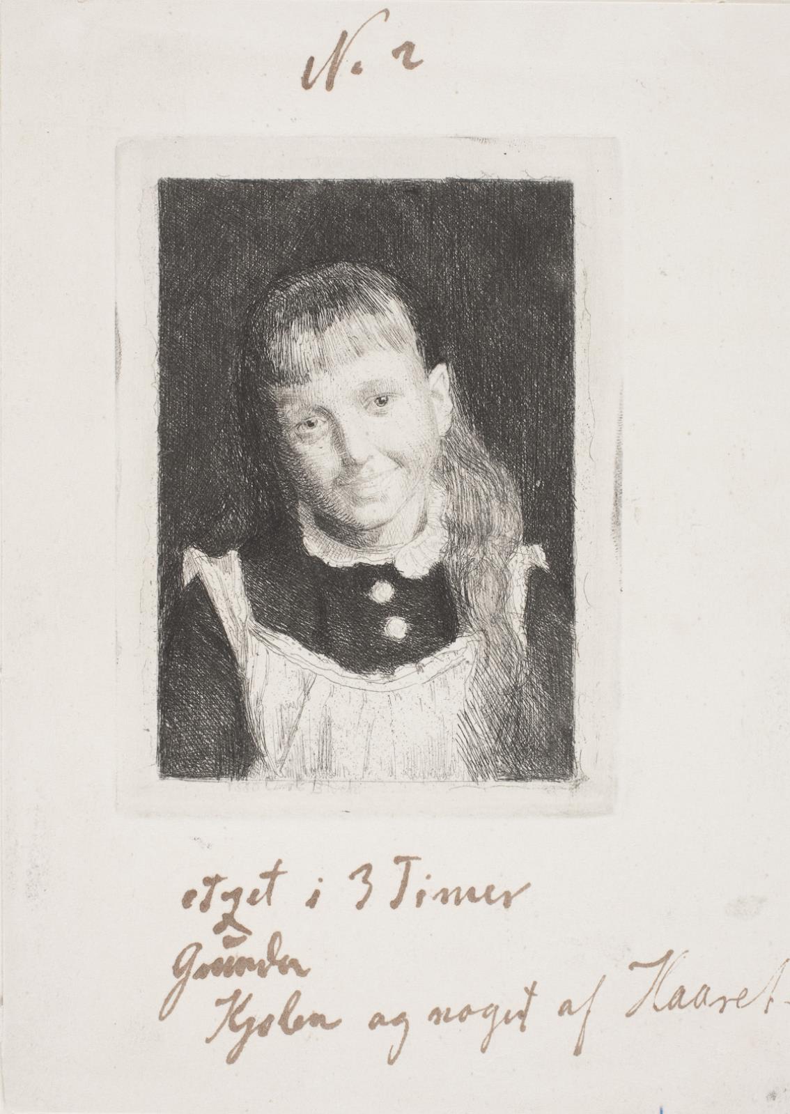 Carl Bloch, Den leende pige. Portræt af Ida Alma Bloch