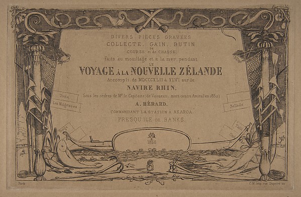 Charles Meryon, Cover to "The Voyage to New Zealand (1842–46)"