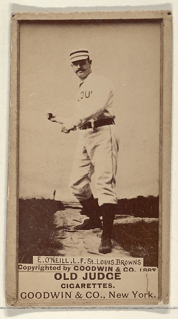 Goodwin & Company, James Edward "Tip" O'Neill, Left Field, St. Louis Browns, from the Old Judge series (N172) for Old Judge Cigarettes