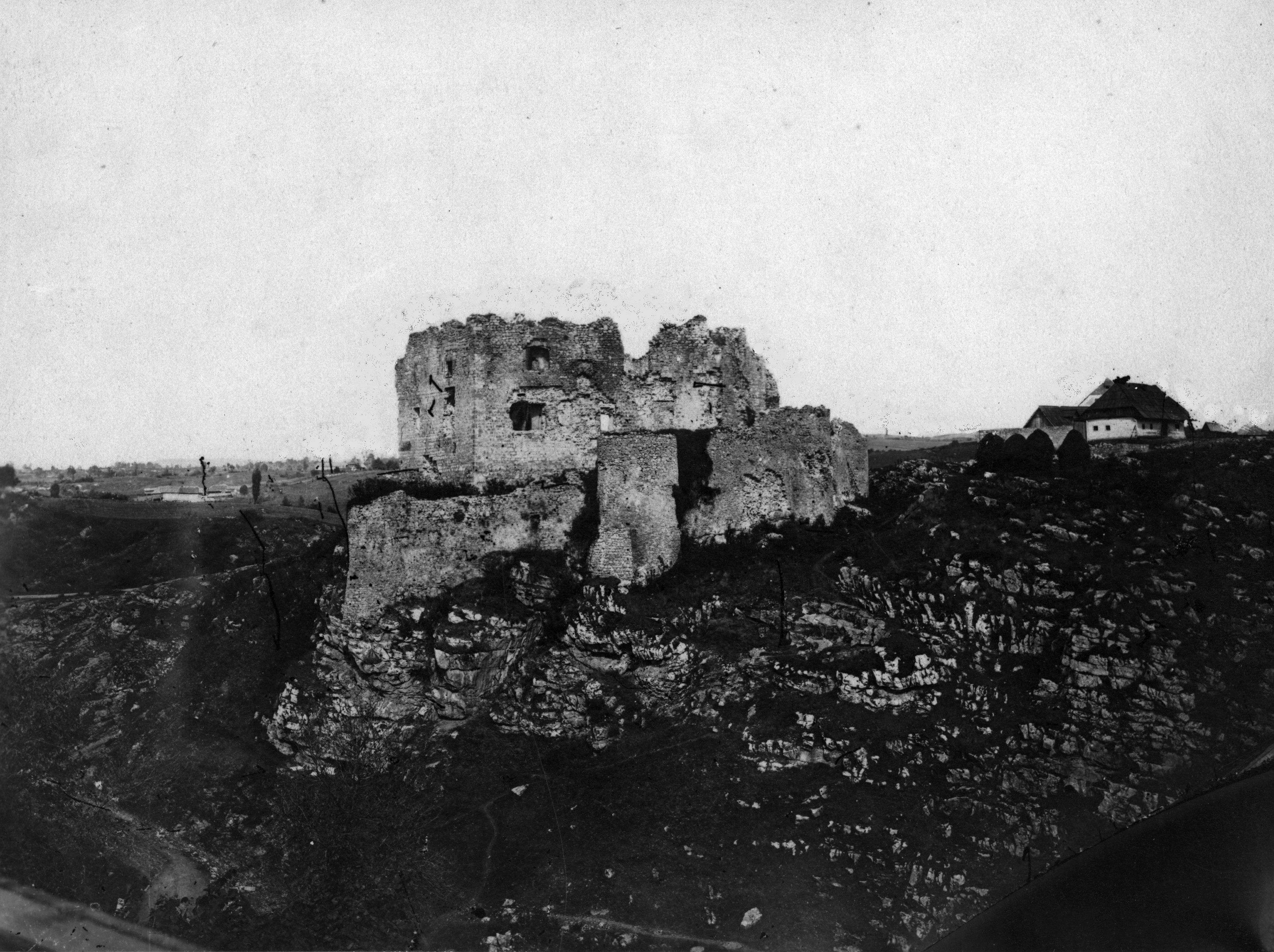 Ivan Standl, Slunj, grad u ruševinama nakon požara iz 1812. godine, pogled s južne strane