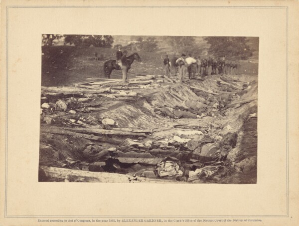 Alexander Gardner, [View of Ditch, Battlefield of Antietam]