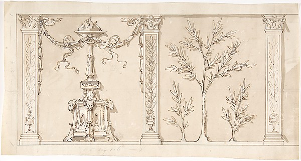 Anonymous, British, 19th century, Design for a Frieze or Wall Decoration