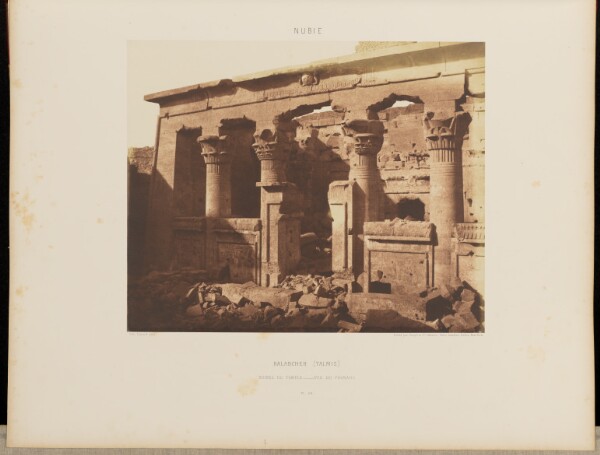 Félix Teynard, Kalabcheh (Talmis). Ruines de Temple - Vue du Pronaos