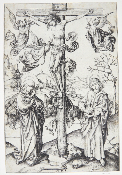 Martin Schongauer, Kristus på korset med fire engle
