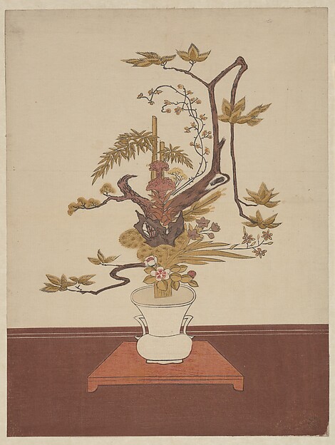 Suzuki Harunobu, Ike Bana (Flower Arrangement) in the Ike-no-bo Style