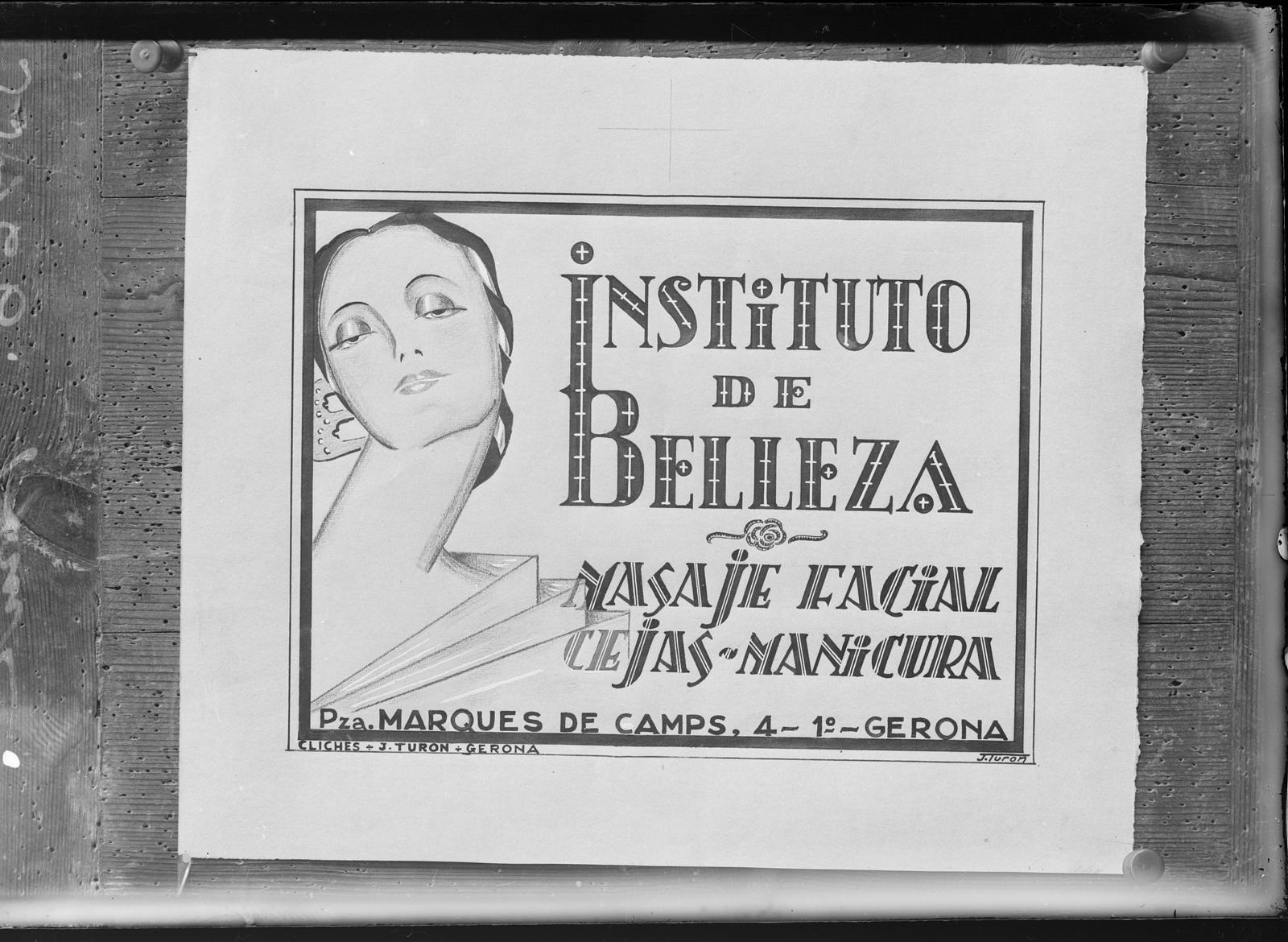 Desconegut, [Cartell publicitari del Instituto de Belleza]