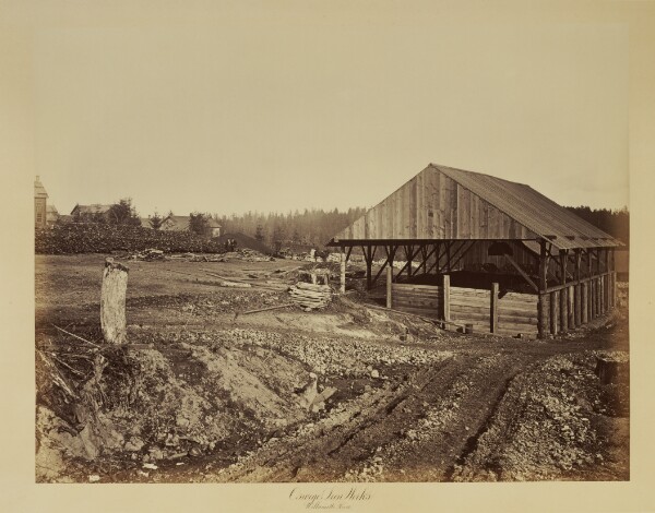 Carleton Watkins, Oswego Iron Works, Willamette River