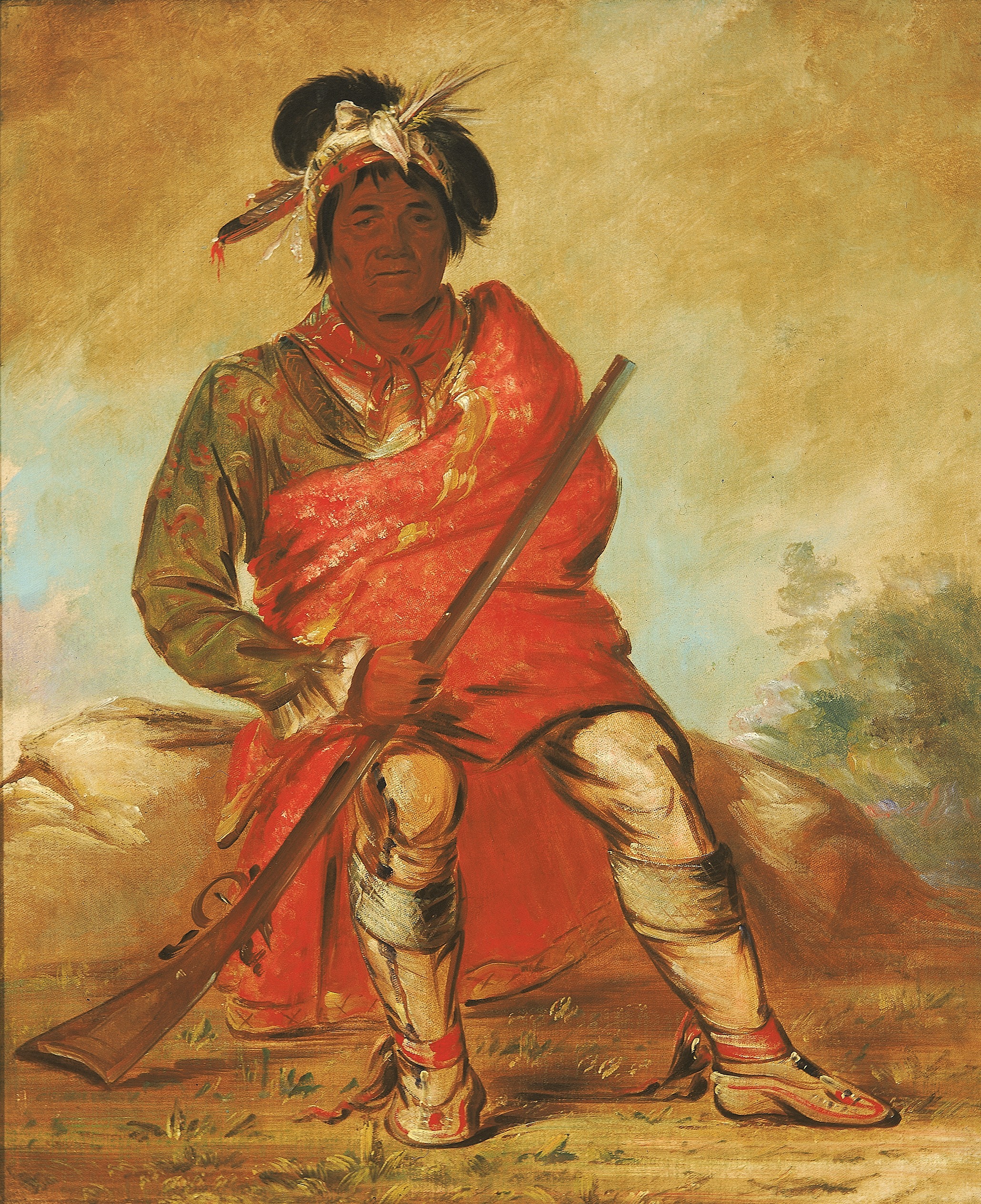 George Catlin, Eteh-ée-fix-e-co, Deer Without a Heart, a Chief