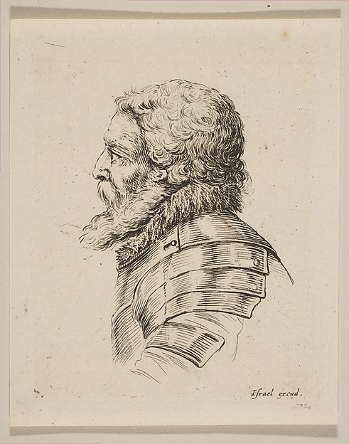 Stefano della Bella, Bust of a Soldier in Profile, from 'Various heads and figures' (Diverses tétes et figures)