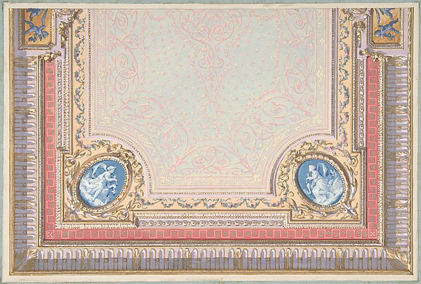Jules-Edmond-Charles Lachaise, Design for Bedroom Ceiling, Hôtel Hope