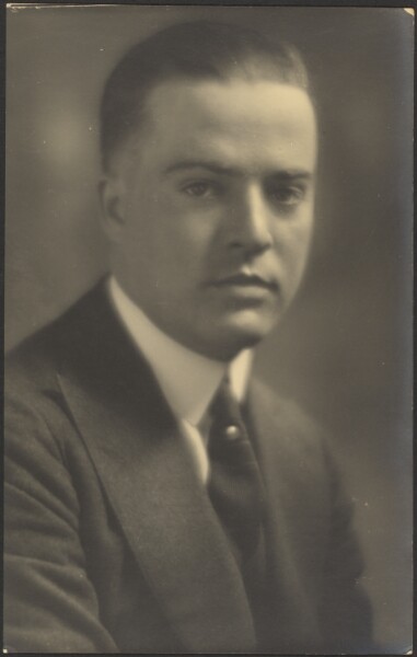 Louis Fleckenstein, [Portrait of a Man with Pearl Tie Pin]