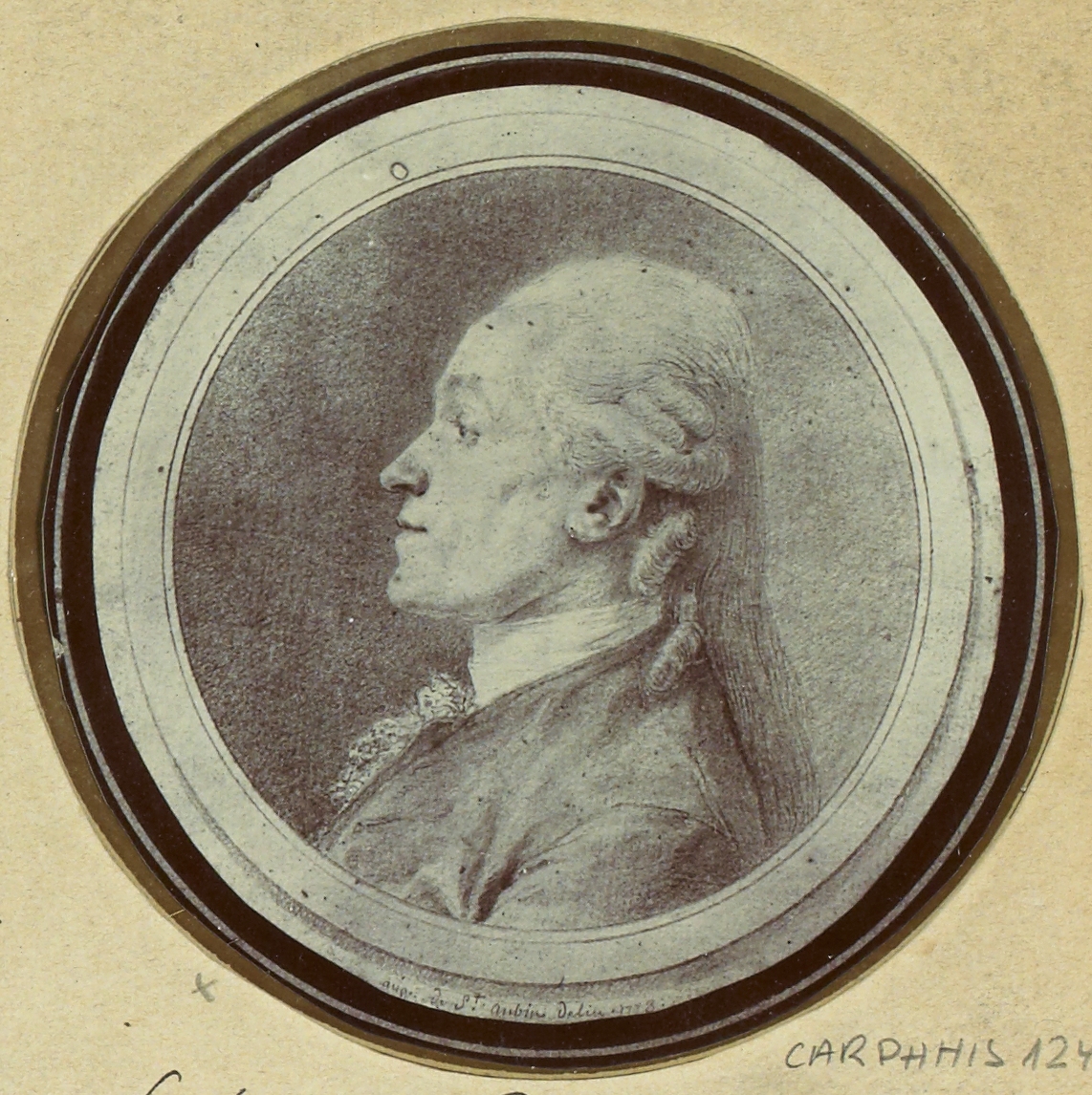 Anonyme, 256 - Portrait de Lingaud (A. de St Aubin)