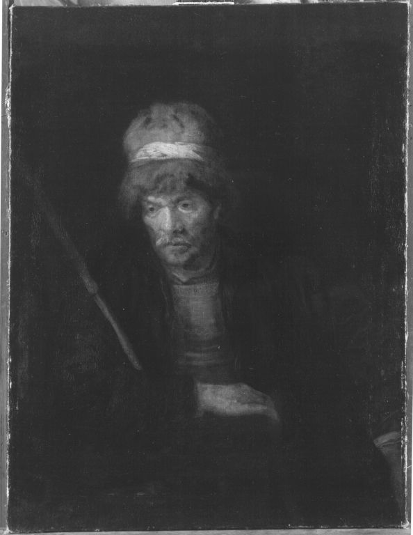 Rembrandt, Bildnisstudie eines Mannes (Werkstatt)