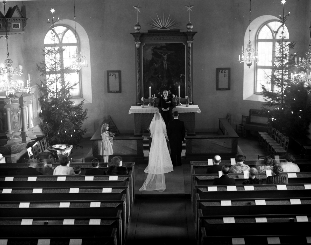 Oscar Färdig, Vigsel i Foss kyrka i juletid