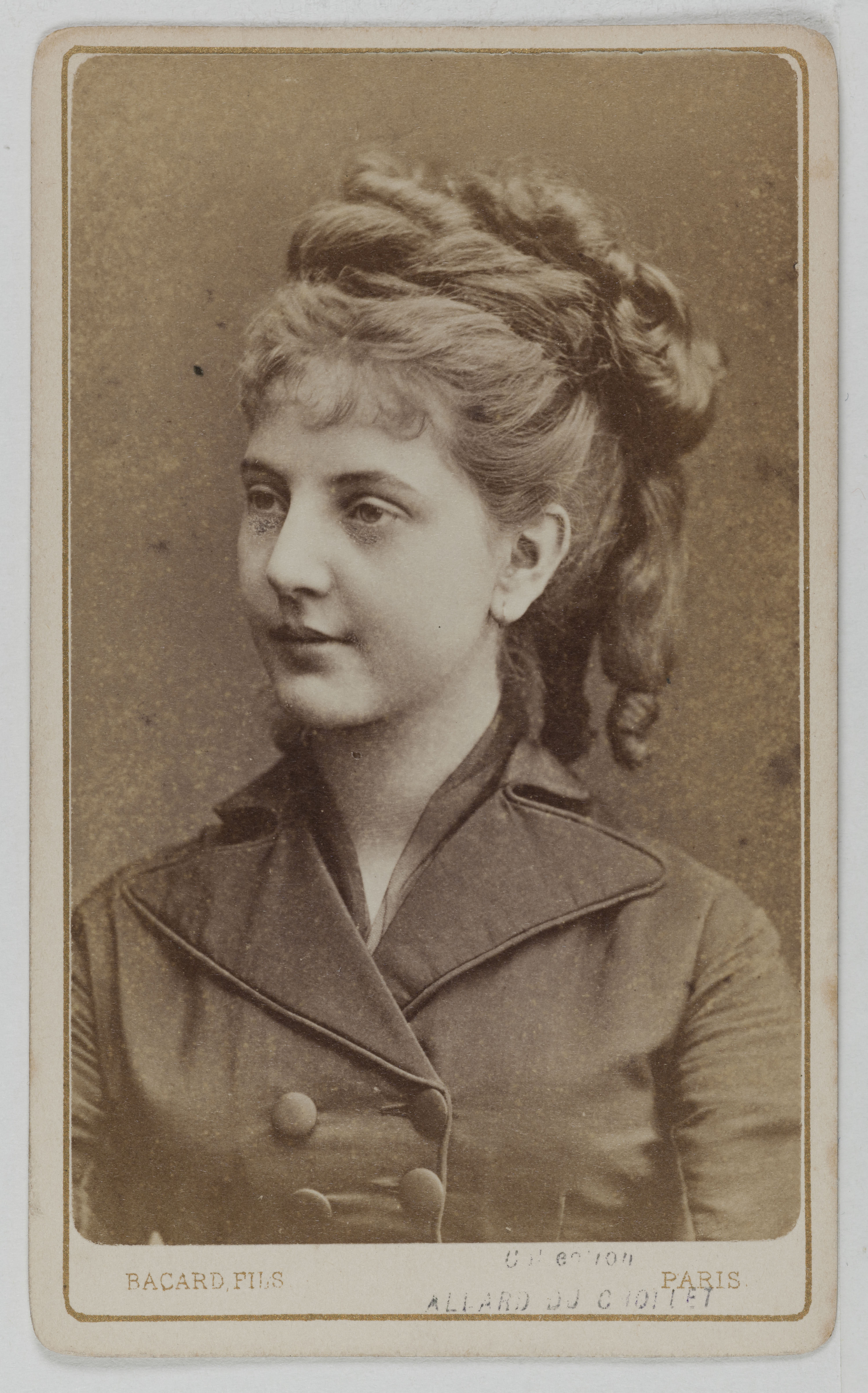 Bacard Fils, Portrait de Maria Legault (Marie Françoise Legault), (1858-1905), actrice