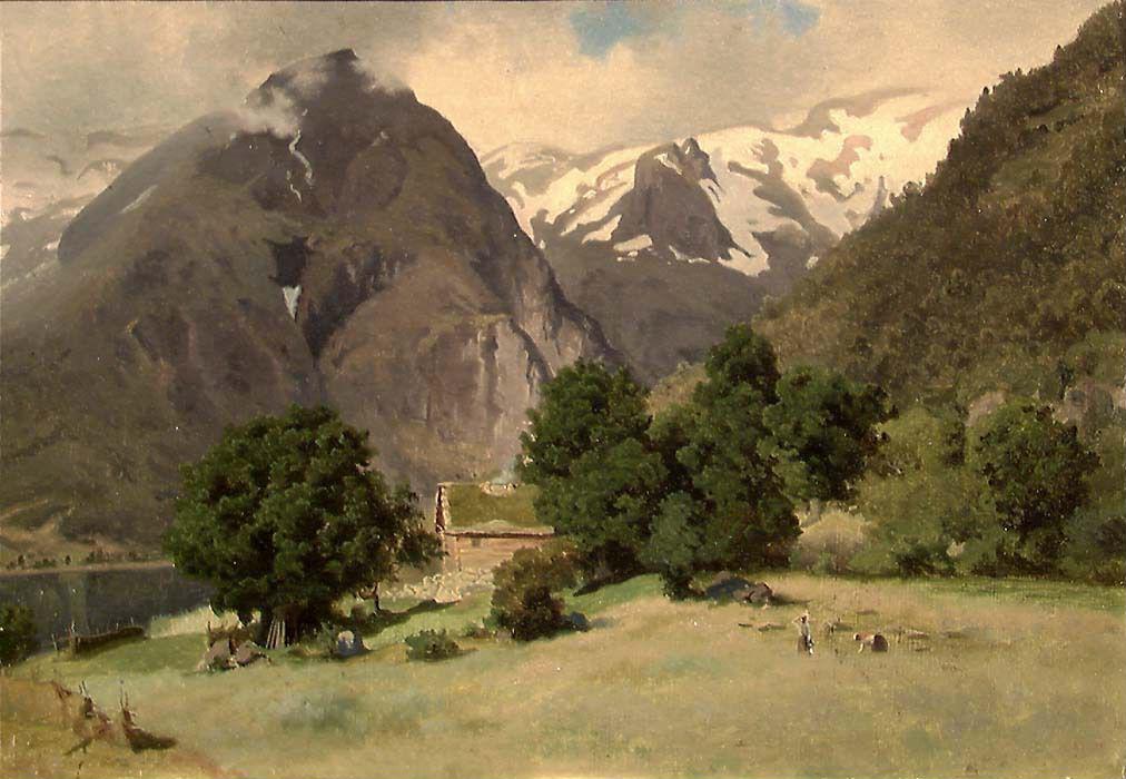 Hans Gude, Landscape at Tjugum