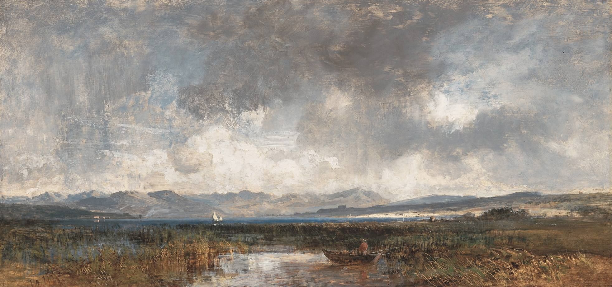 Eduard Schleich the Elder, Der Ammersee mit dem Blick auf das Gebirge