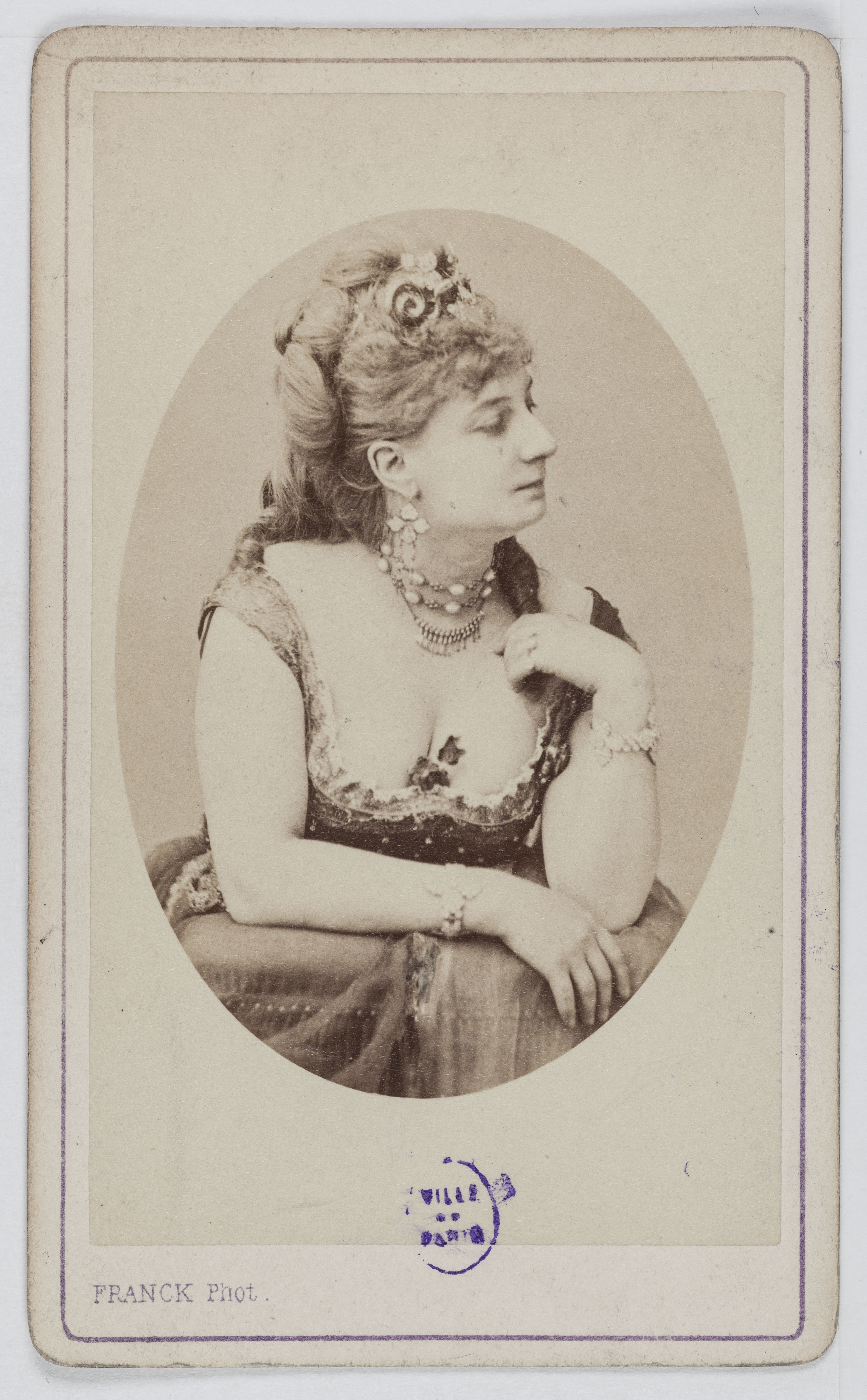 Franck, Portrait de Sylvana, actrice en 1872.