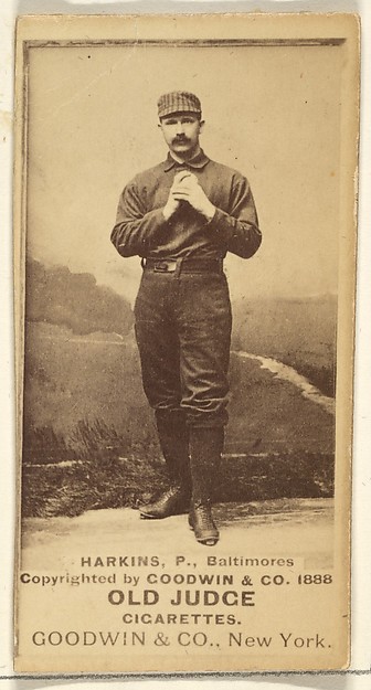Goodwin & Company, Harkins, Pitcher, Baltimore Orioles, from the Old Judge series (N172) for Old Judge Cigarettes