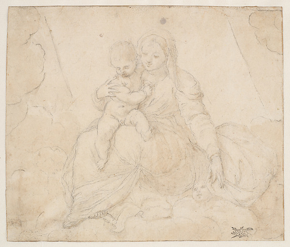 Unknown, Madonna and Child Seated on a Cloud
