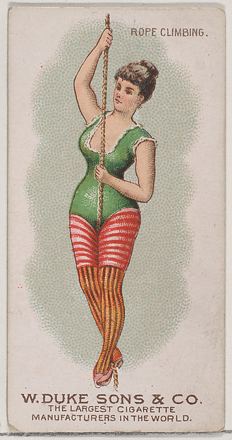 W. Duke, Sons & Co., Rope Climbing, from the Gymnastic Exercises series (N77) for Duke brand cigarettes