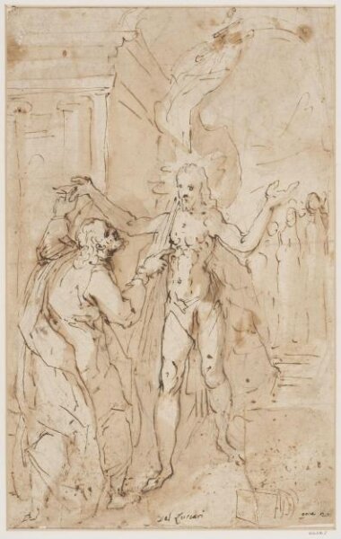 Unknown, St Thomas touching the wounds of Christ