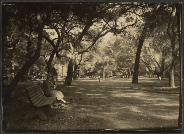 Louis Fleckenstein, [Woman in a Park]