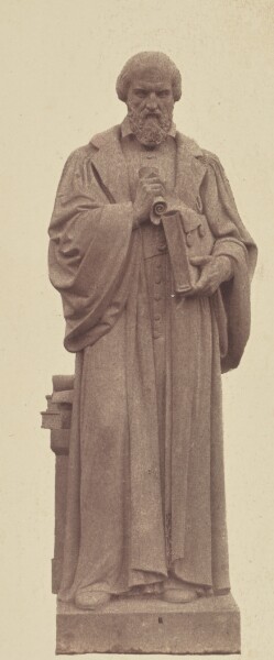 Édouard Baldus, ["L'Hospital", Statue by Eugène Guillaume, Decoration of the Louvre, Paris]