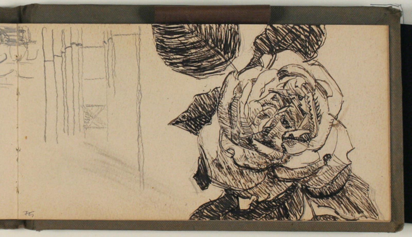 Niels Larsen Stevns, Studie af sokkel (?) og rose