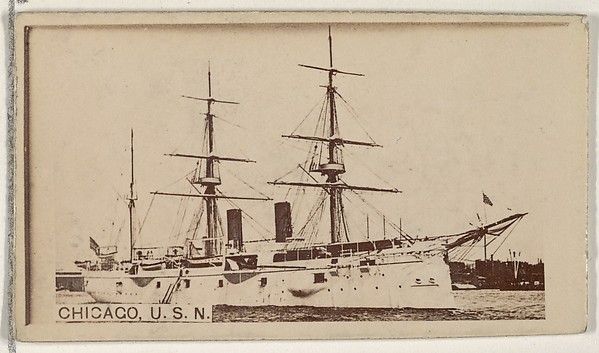Allen & Ginter, Chicago, U.S.N., from the Famous Ships series (N50) for Virginia Brights Cigarettes