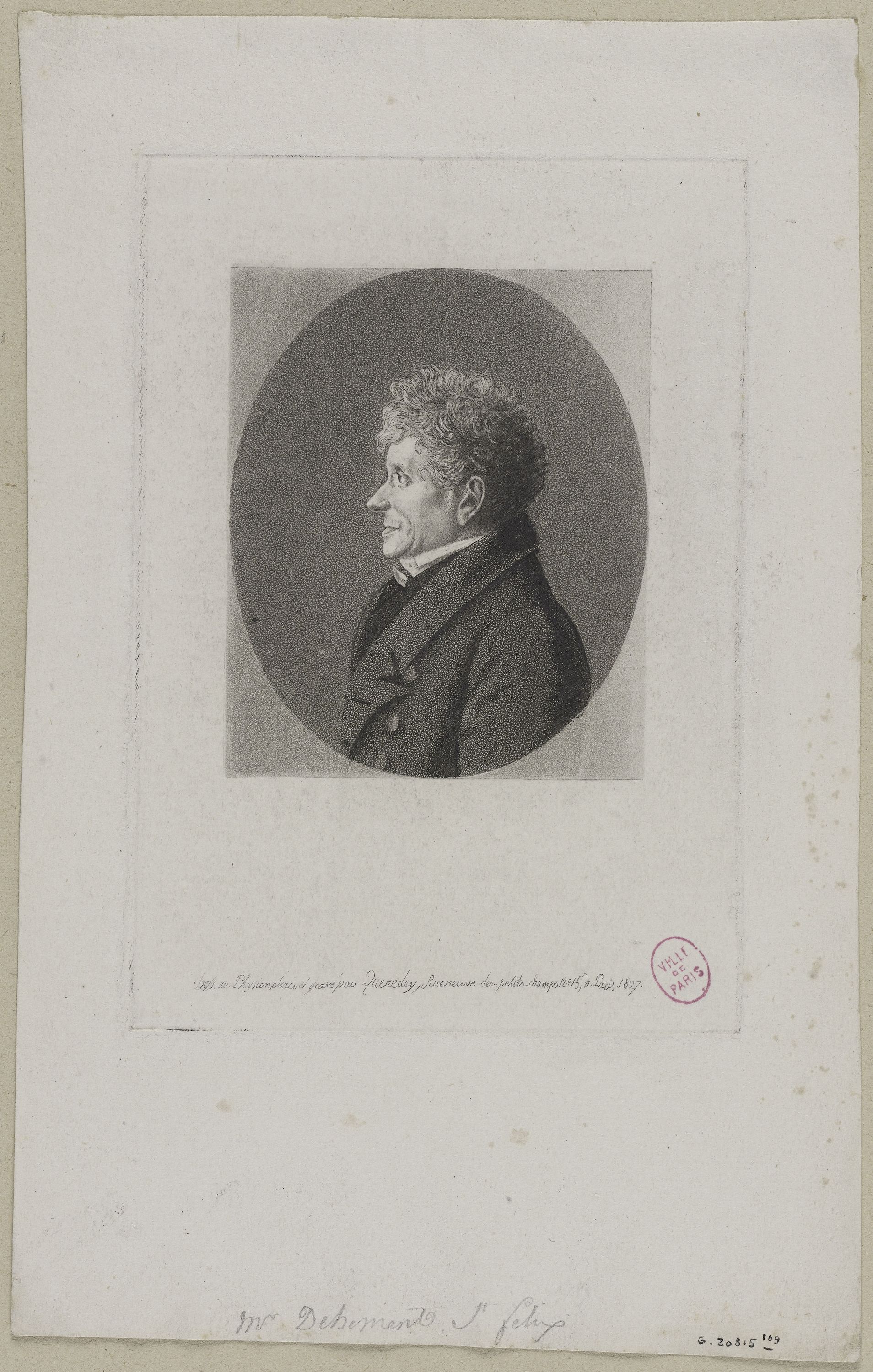 Edmé Quenedey, Portrait de Monsieur Dehiment Saint-Félix